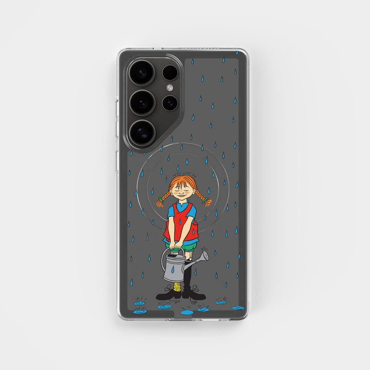 Samsung S25 Ultra Pippi - Rainfall Rond Transparant Telefoonhoesje | CLRPRTCT™