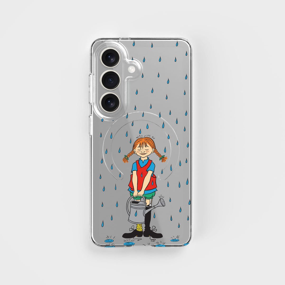 Samsung S26 Pippi - Rainfall Rond Transparant Telefoonhoesje | CLRPRTCT™