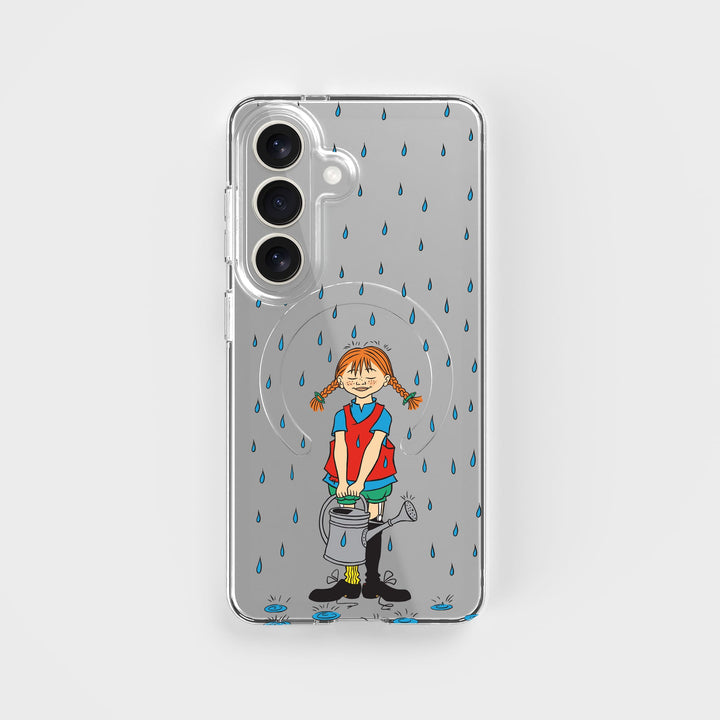 Samsung S26 Pippi - Rainfall Rond Transparant Telefoonhoesje | CLRPRTCT™