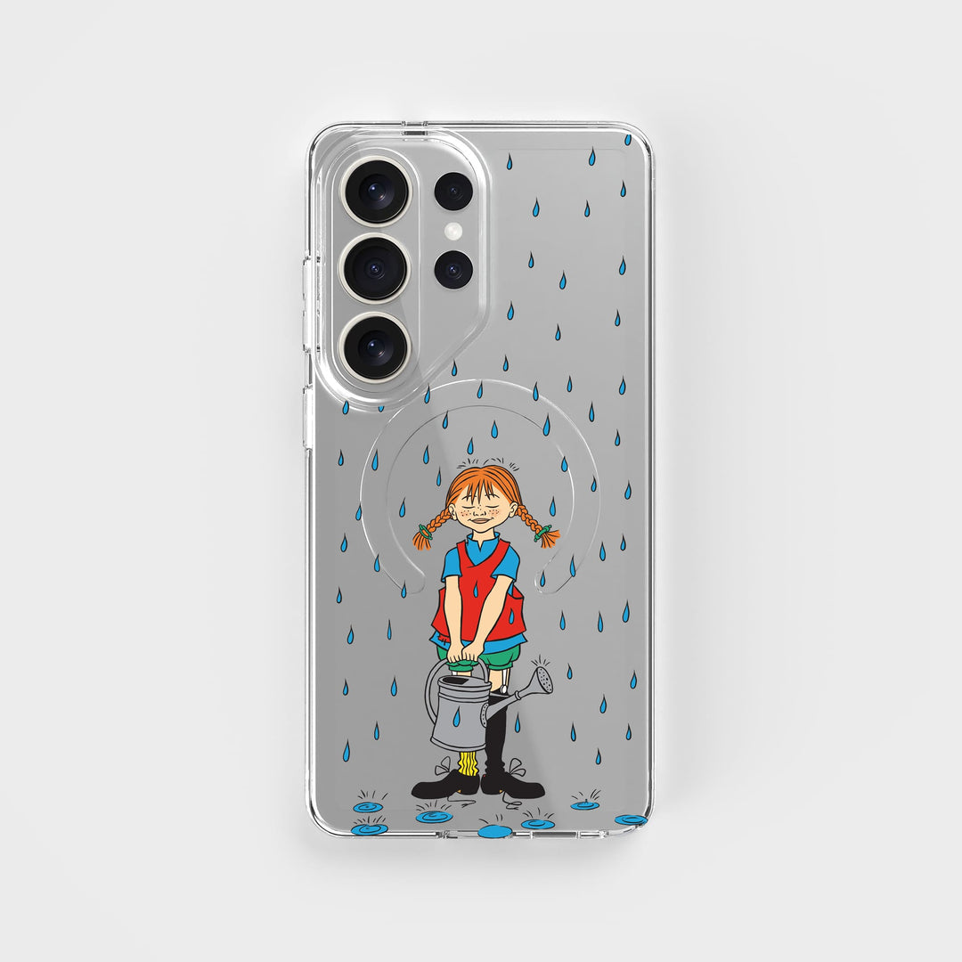 Samsung S26 Ultra Pippi - Rainfall Rond Transparant Telefoonhoesje | CLRPRTCT™