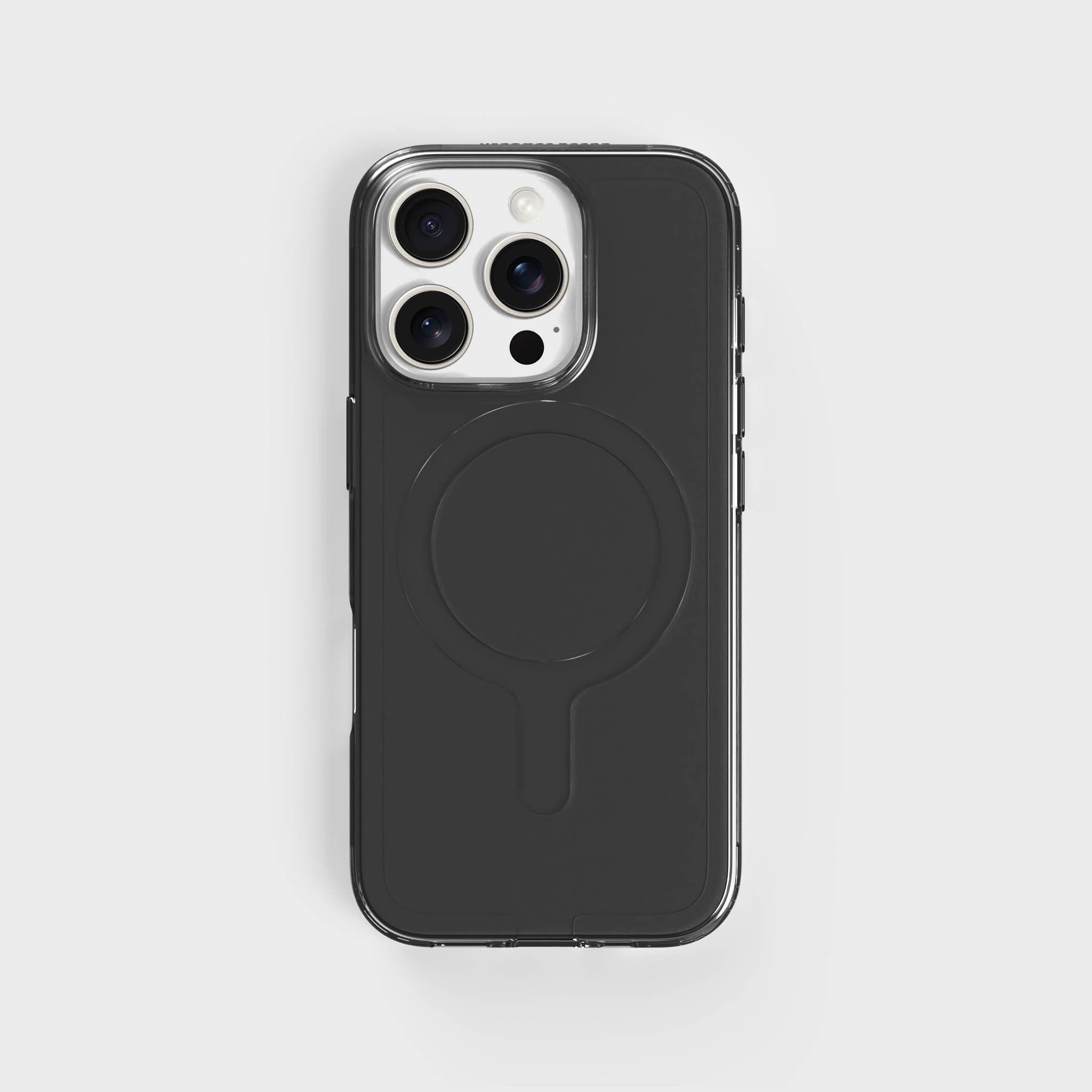 iPhone 16 Pro Obsidian Black Tinted Clear Phone Case, Fully
