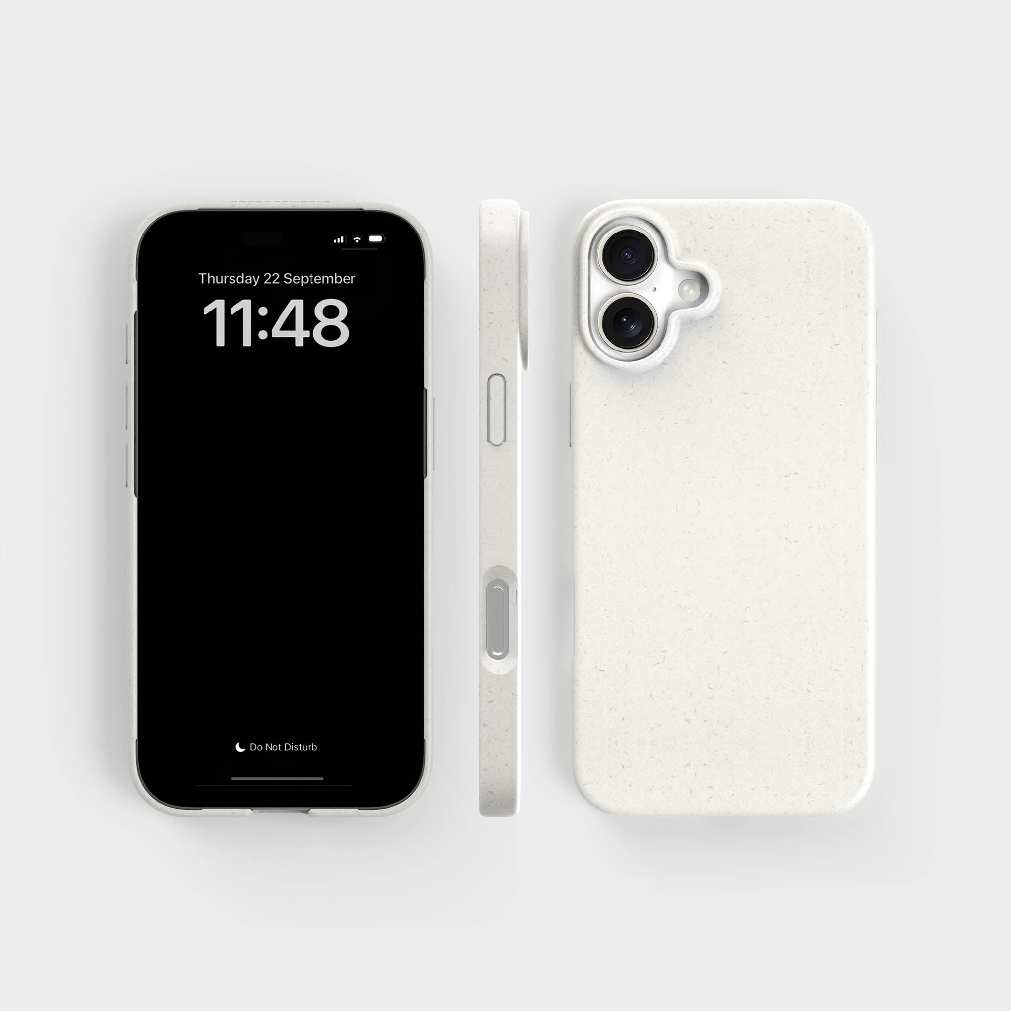 iPhone 16 Plus Biodegradable White Phone Case, Made With Plants