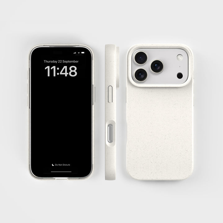 iPhone 18 Pro White Phone Case - Plant-based | PLNTPRTCT™