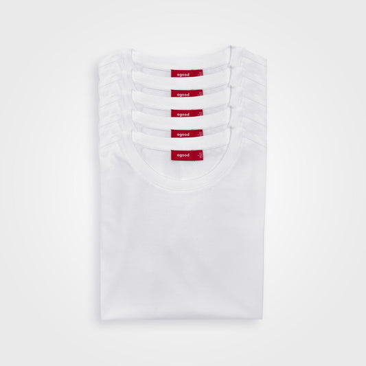 5 Pack | Men’s T-Shirts, Recycled Cotton, White