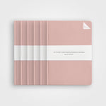 6 Pack Stone Paper Notebook Set︱A5 Hardcover, Dusty pink