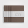 6 Pack Stone Paper Notebook Set︱A5 Hardcover, Earth brown