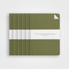 6 Pack Stone Paper Notebook Set︱A5 Hardcover, Grass green