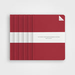 6 Pack Stone Paper Notebook Set︱A5 Hardcover, Pomegranate red