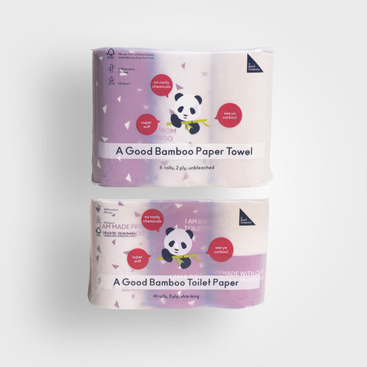 Toilettenpapier Hergestellt aus Bambus | 12er-/48er-Pack