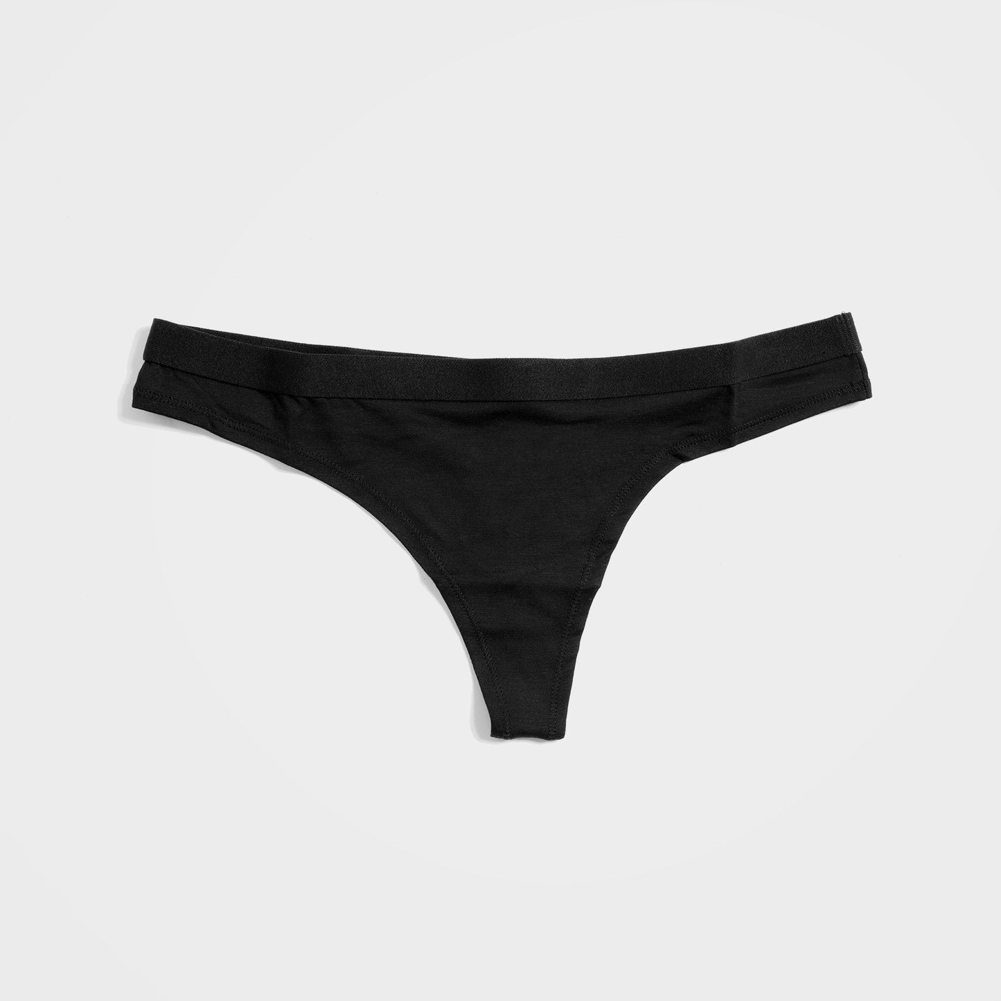 Sustainable Black Tencel™ Lyocell Thong Underwear for Women