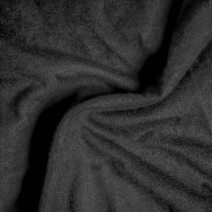 Recycelte Baumwolle Herren Crew-Neck Longsleeve, Schwarz