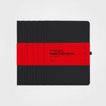 6 Pack Stone Paper Notebook Set︱A5 Hardcover, Charcoal black