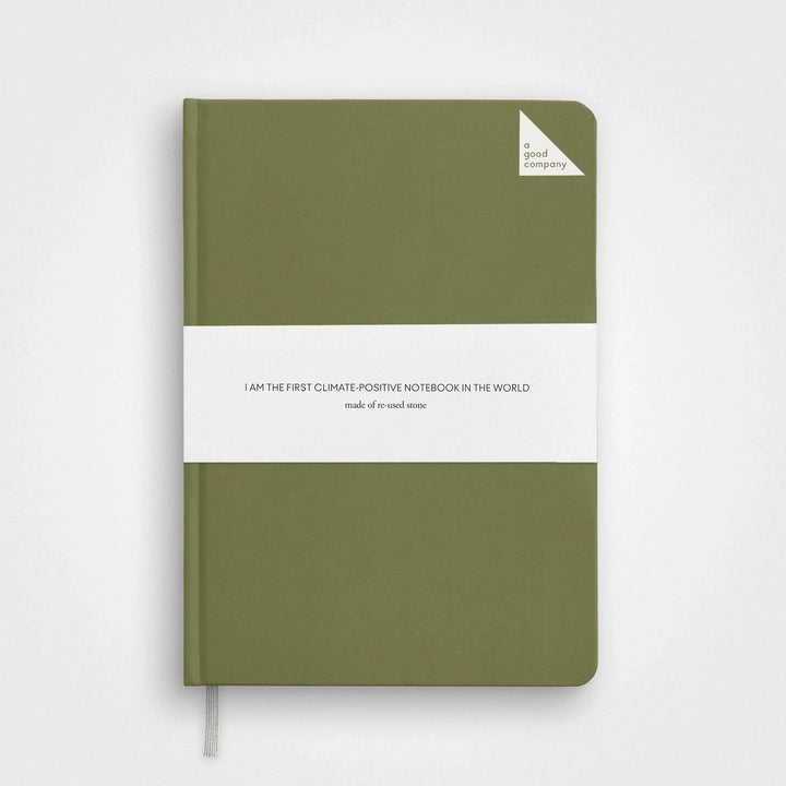 3 Pack Stone Paper Notebook Set︱A5 Hardcover, Grass green