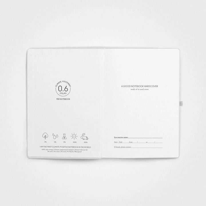 3 Pack Stone Paper Notebook Set︱A5 Hardcover, Grey Scale