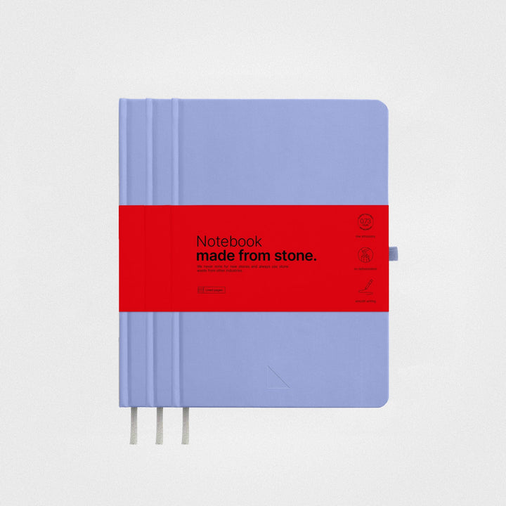 3 Pack Stone Paper Notebook Set︱A5 Hardcover, Vista blue