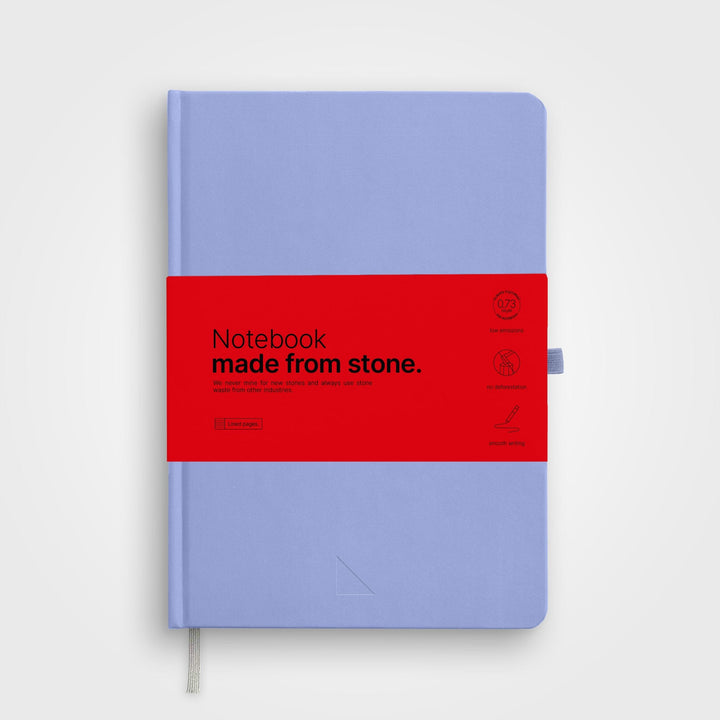 Stone paper notebook - A5 Hardcover, Vista blue