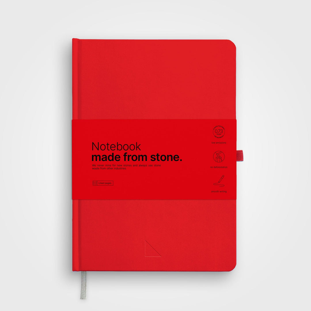 Good Notes Red Notebook Paper Red Stone Paper Notebook, Sustainable Red A5 Notebook Hardcover – agood ...