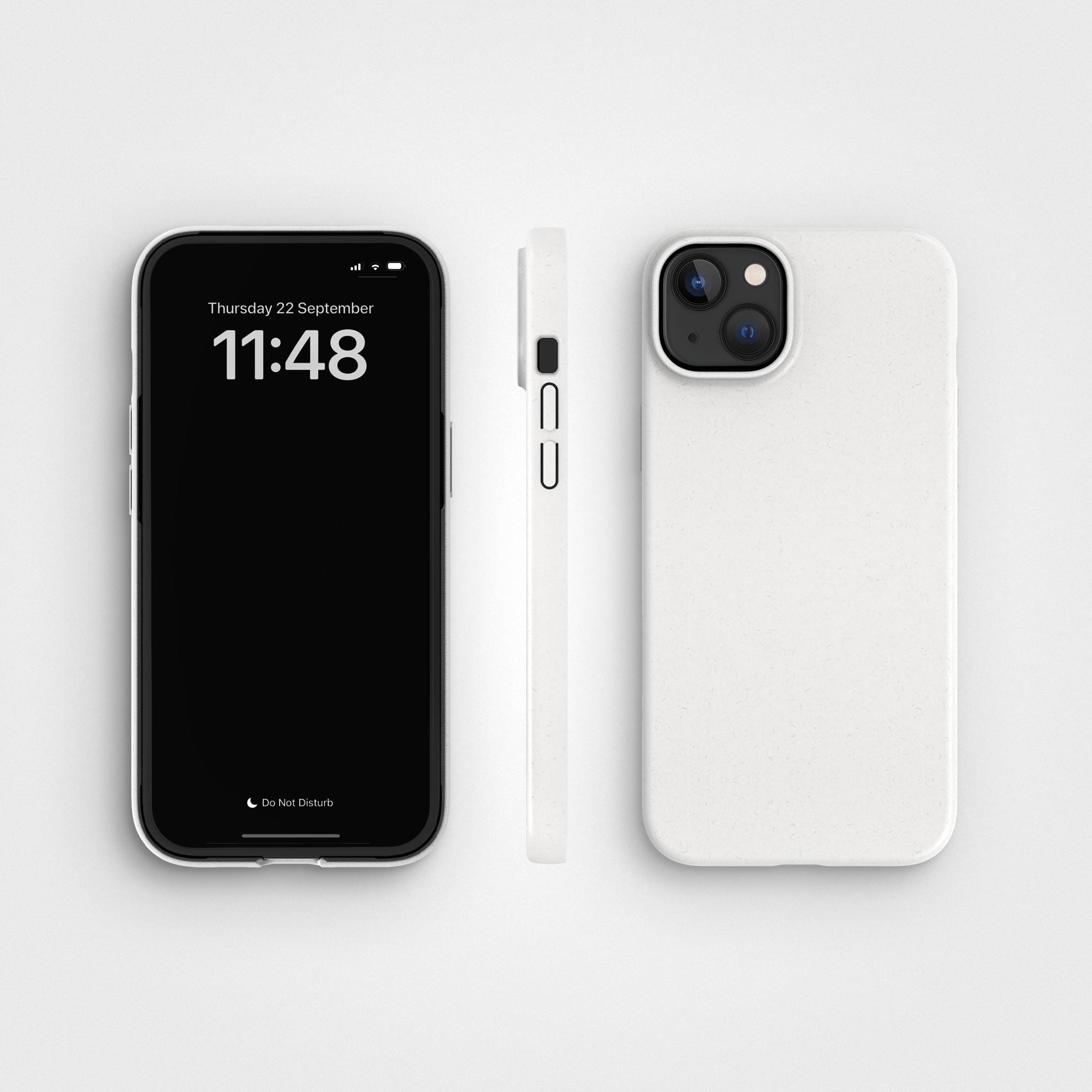 iPhone 15 Plus Biodegradable White Phone Case, Made With Plants
