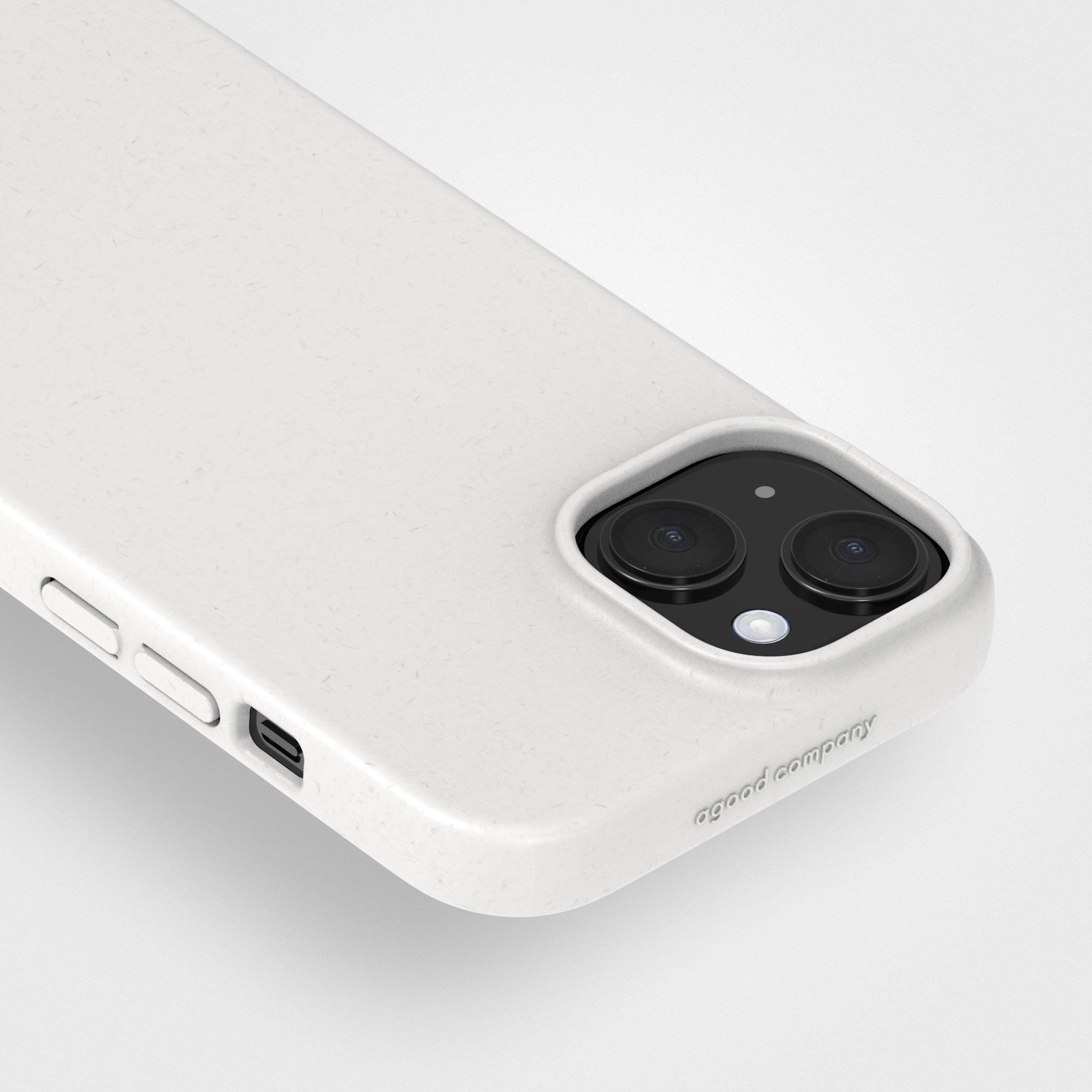iPhone 15 Plus Biodegradable White Phone Case, Made With Plants