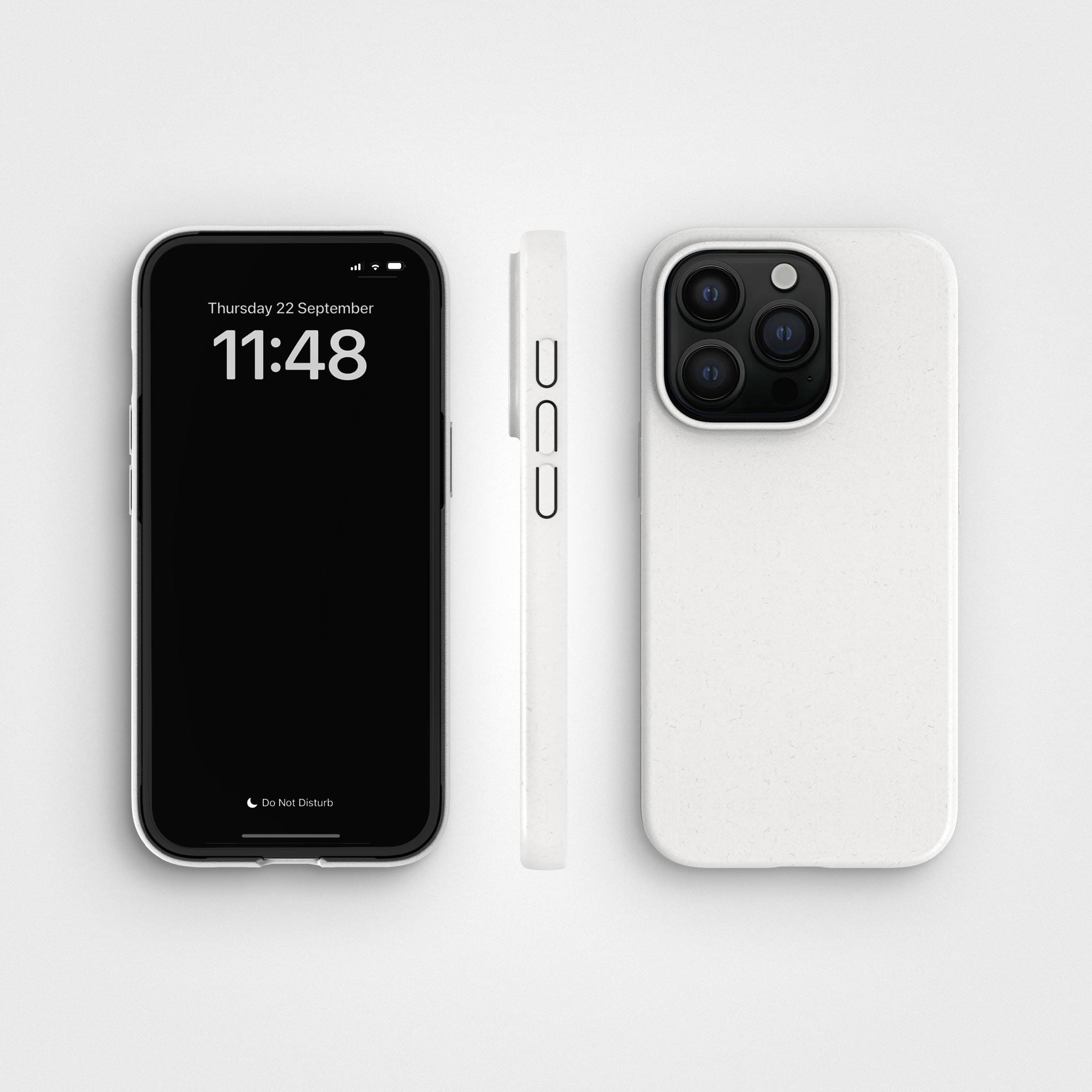 iPhone 15 Pro Biodegradable White Phone Case, Made With Plants