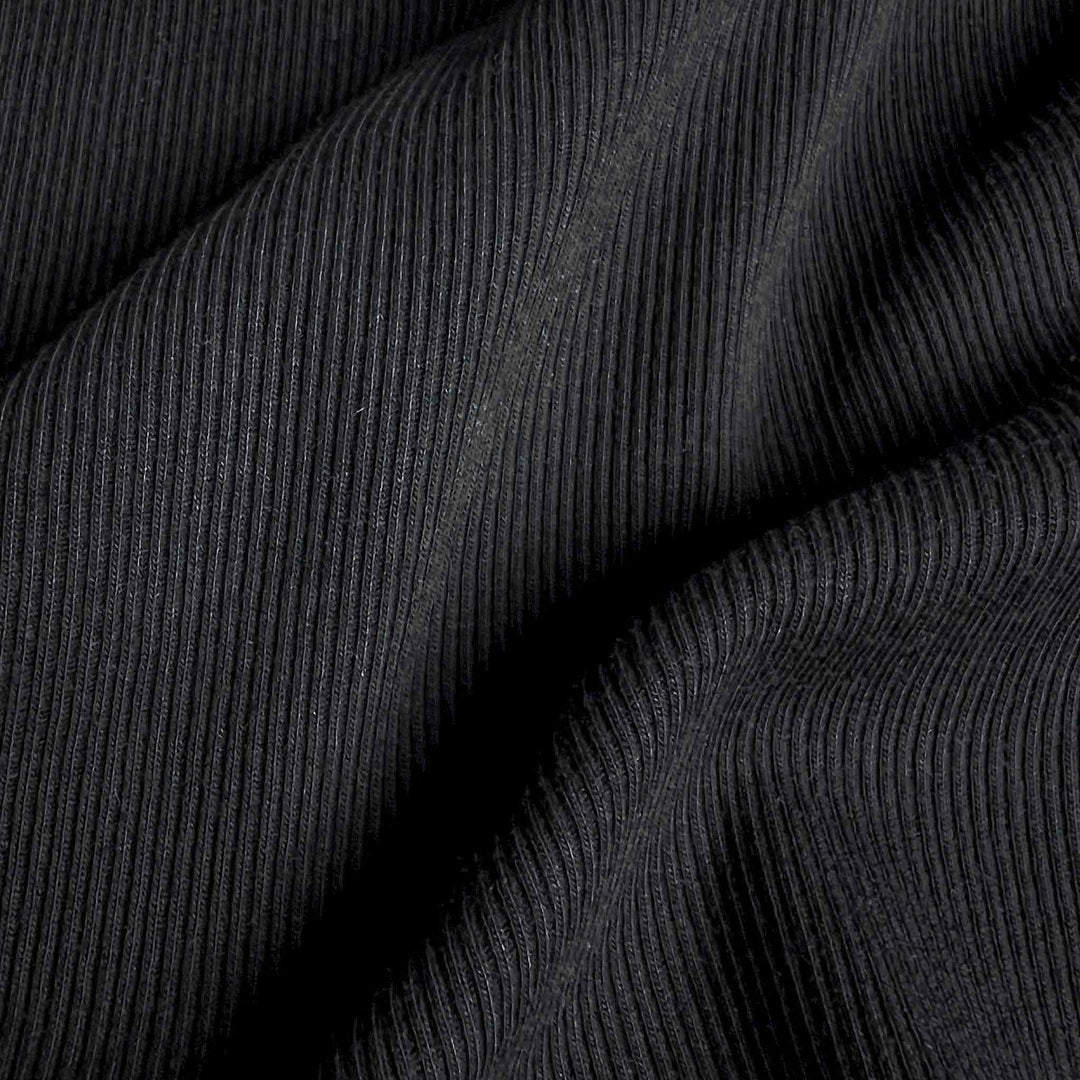 Women’s Recycled Cotton Rib Long Sleeve Top, Black