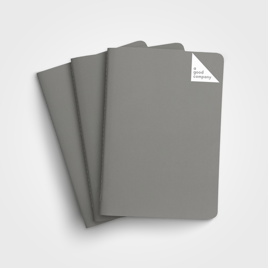 Taschen-Notizbuch A6 – Steinpapier, Stone Grey