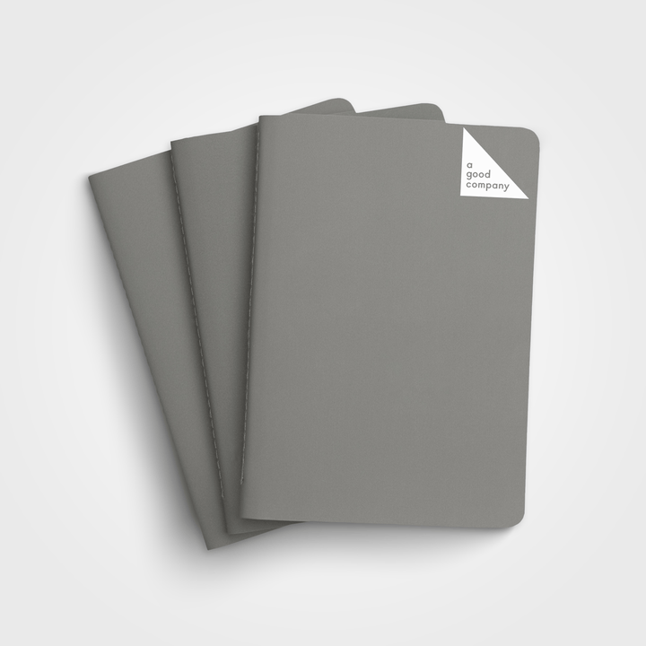 Anteckningsbok i fickformat A6 - Stenpapper, Stone Gray