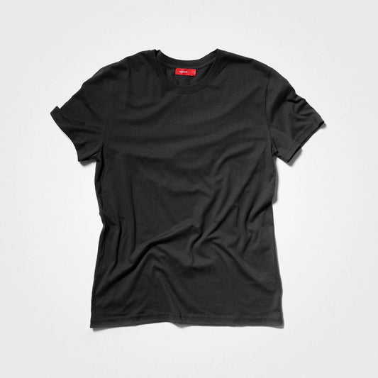 T-shirt i återvunnen bomull för män, Black