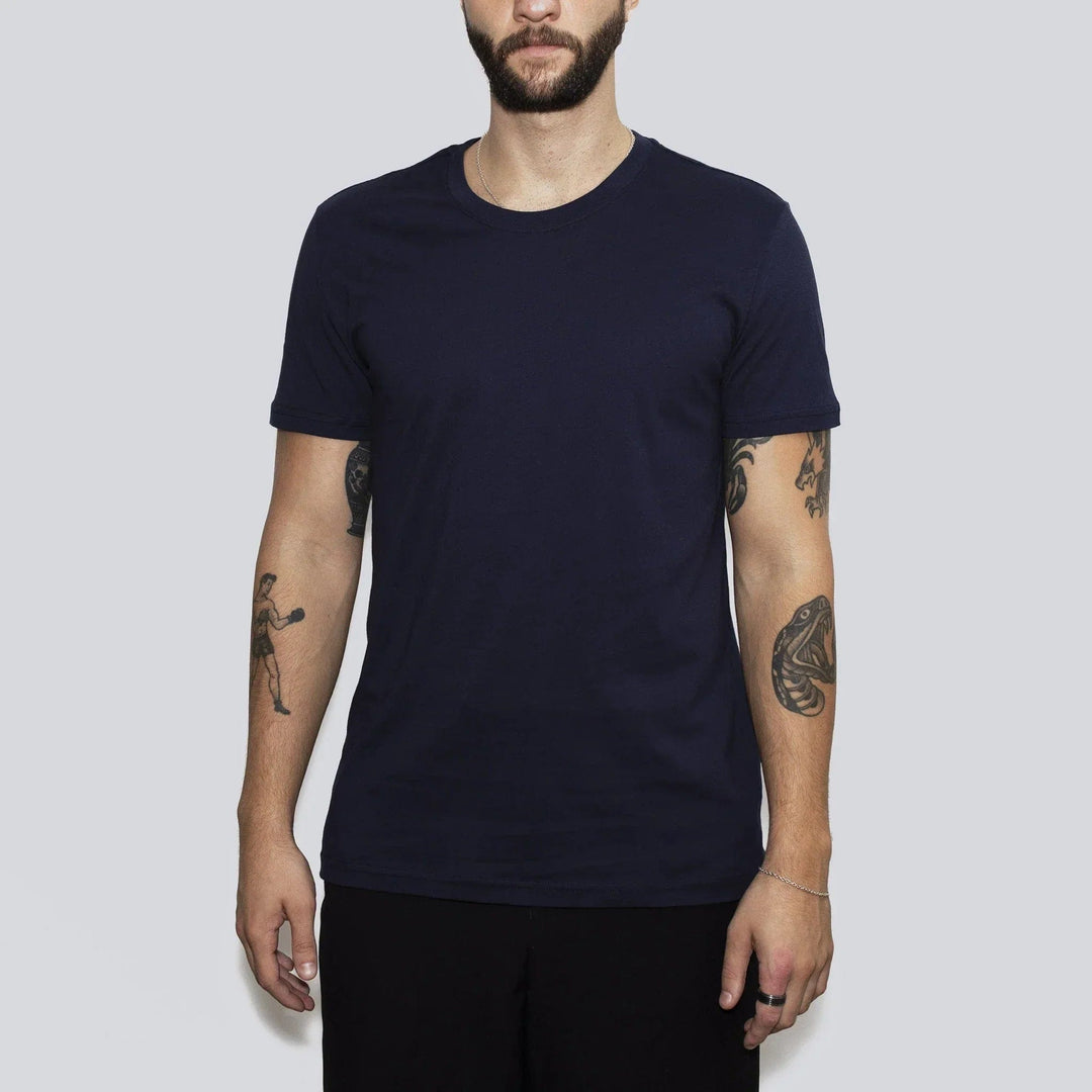 5er-Pack | Herren-T-Shirts, Recycelte Baumwolle, Mitternachtsblau