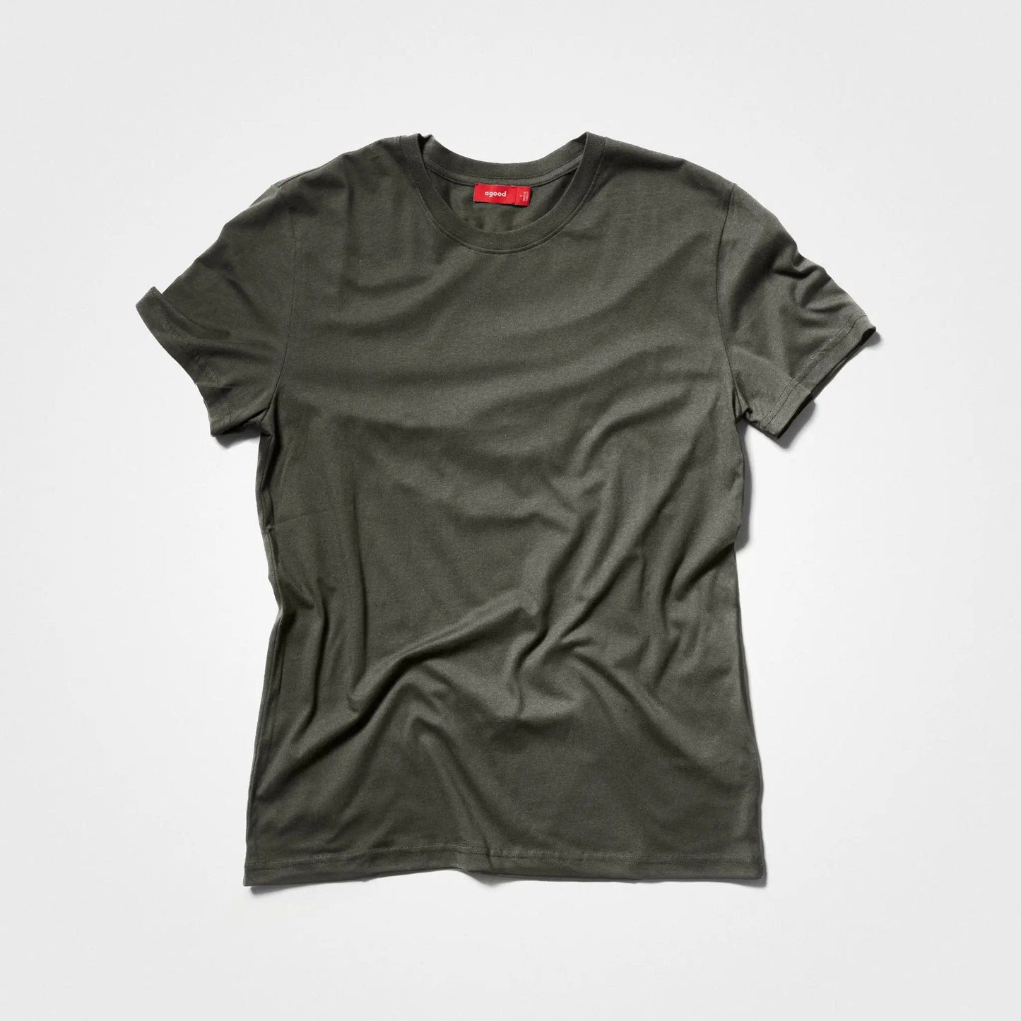 5-pack | Heren T-shirts, gerecycled katoen, Mosgroen