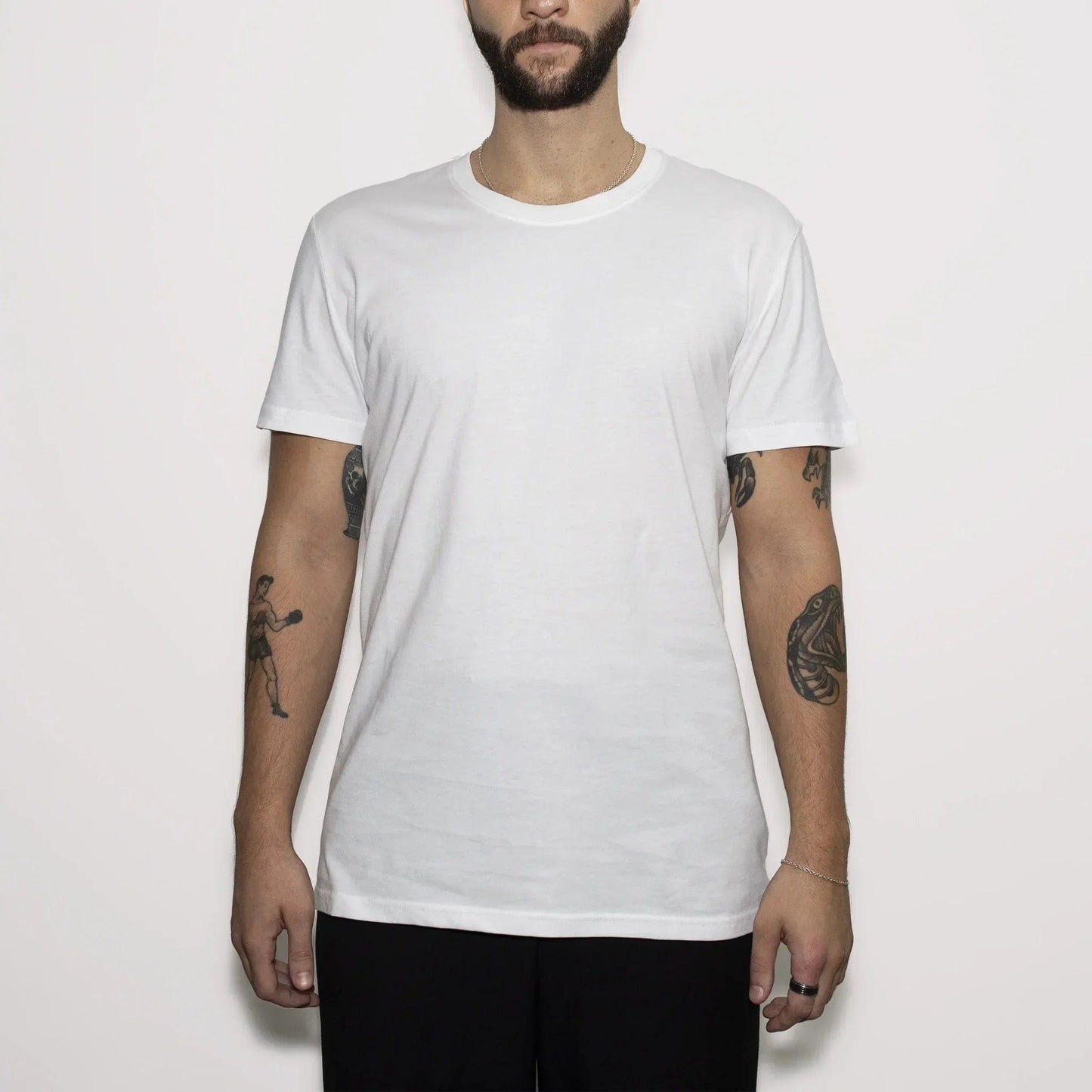 5er-Pack | Herren-T-Shirts, Recycelte Baumwolle, Weiß