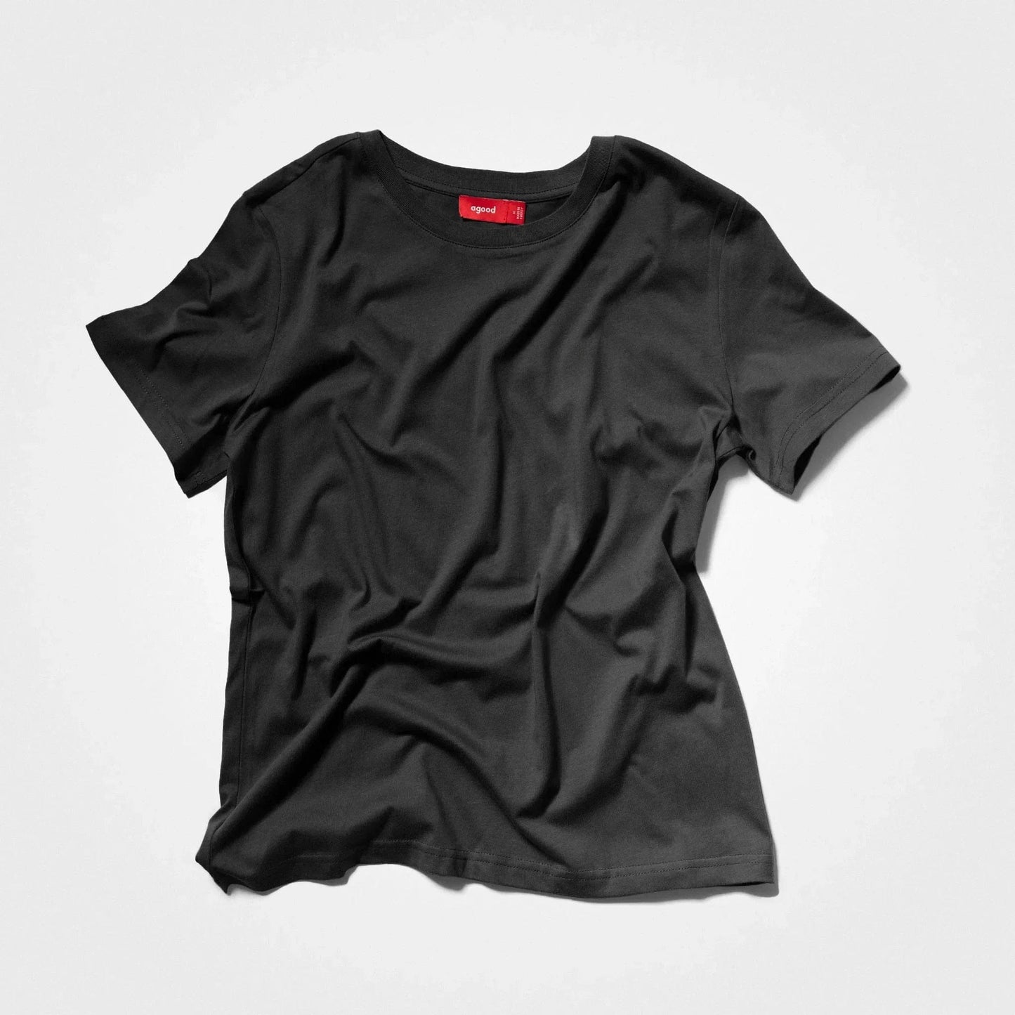 5er-Pack | Damen-T-Shirts, recycelte Baumwolle, Schwarz