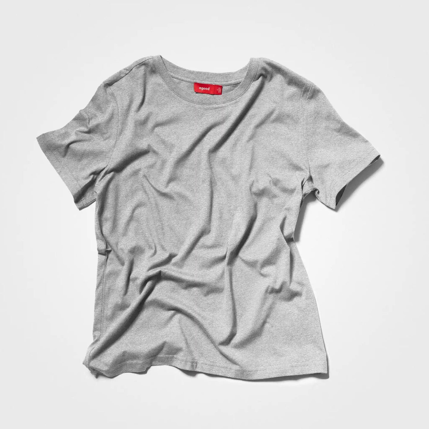 3-pack | Damt-shirts, Återvunnen Bomull, Gråmelerad