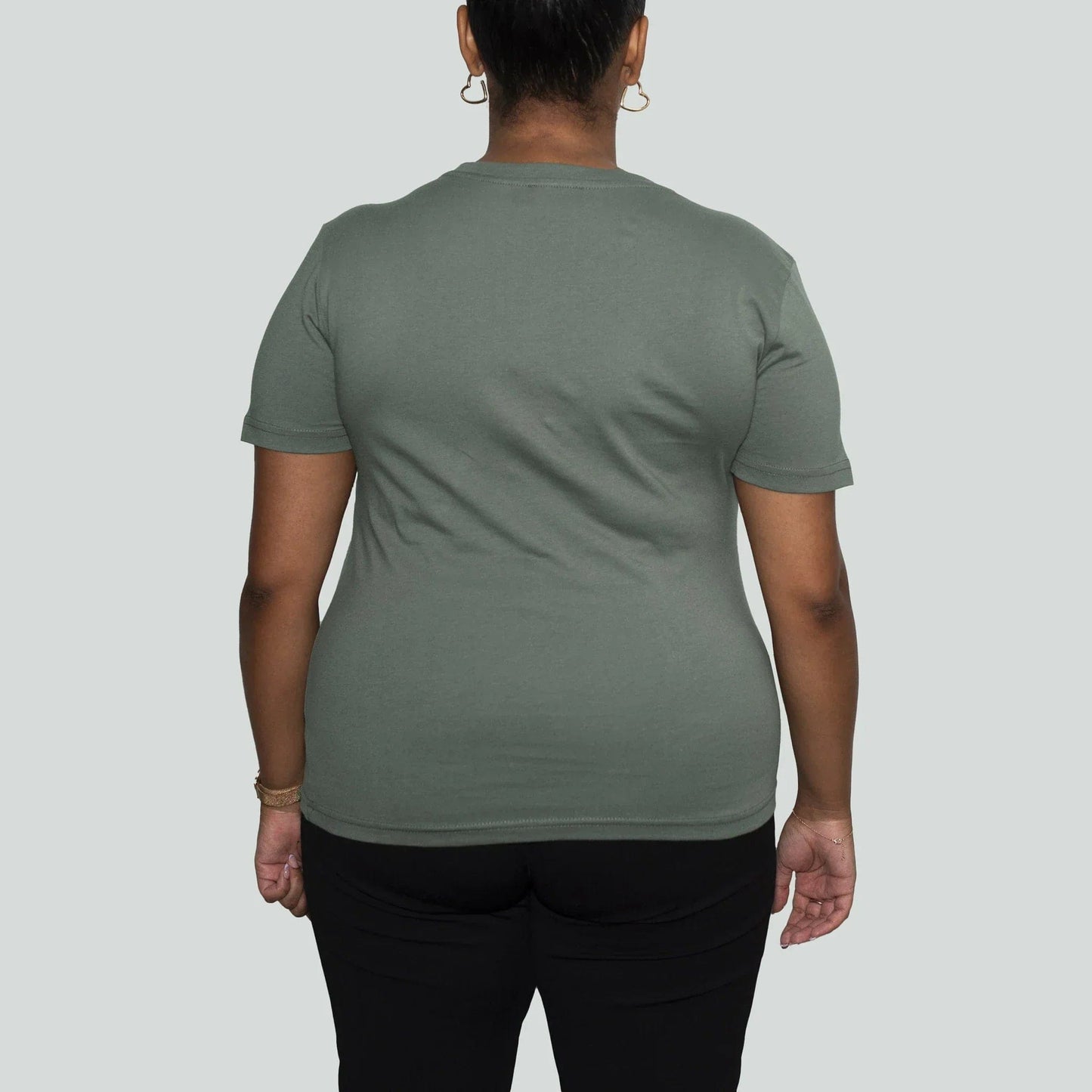 3-pack | Dam t-shirt, Återvunnen Bomull, Salvia