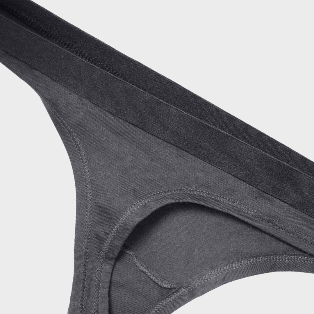 Damen TENCEL™ Lyocell Tanga Unterwäsche I 2er-Pack, Anthrazit