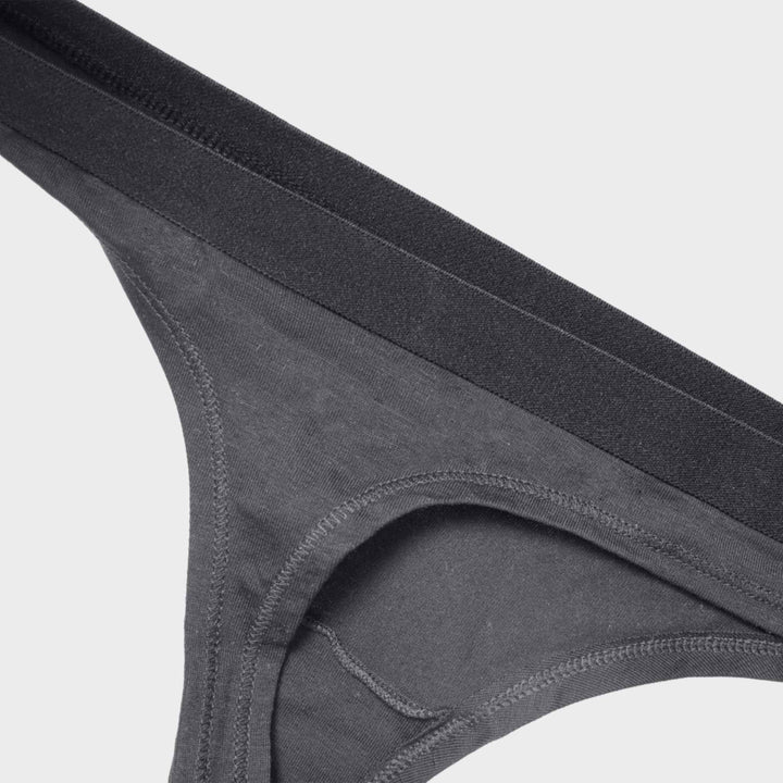 Damen TENCEL™ Lyocell Tanga Unterwäsche I 2er-Pack, Anthrazit