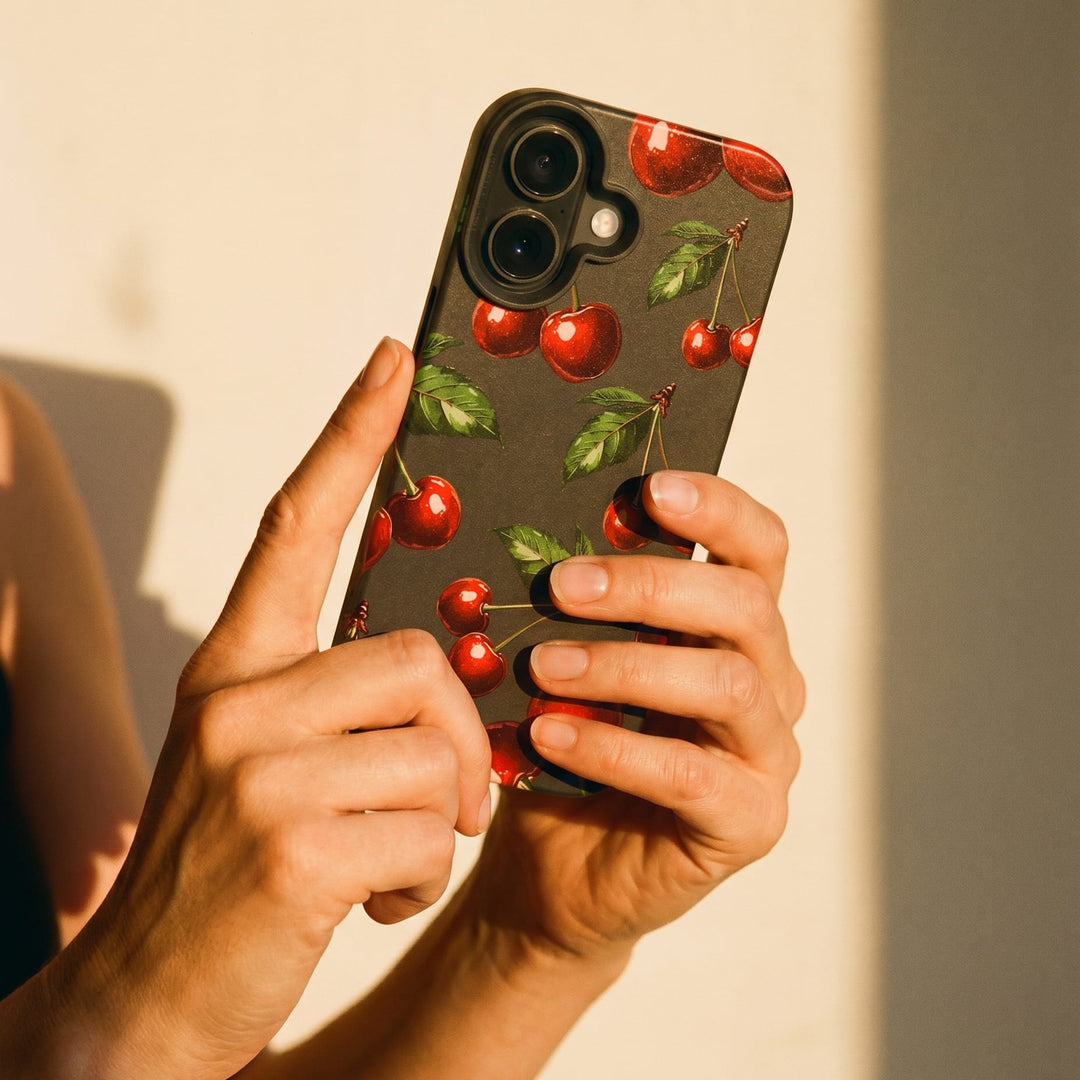 iPhone 15 Pro Cherry Handyhülle – Pflanzliche | PLNTPRTCT™