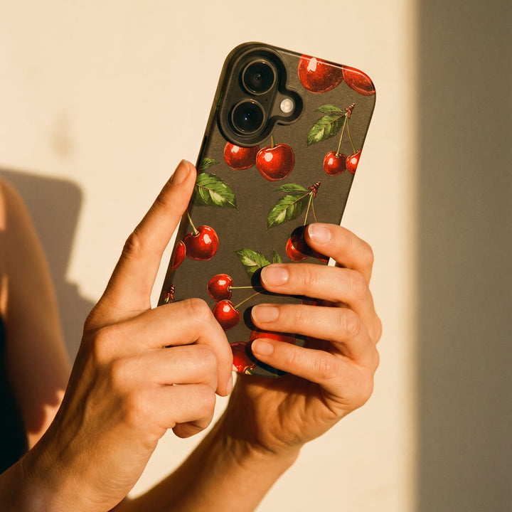 iPhone 15 Pro Cherry Handyhülle – Pflanzliche | PLNTPRTCT™