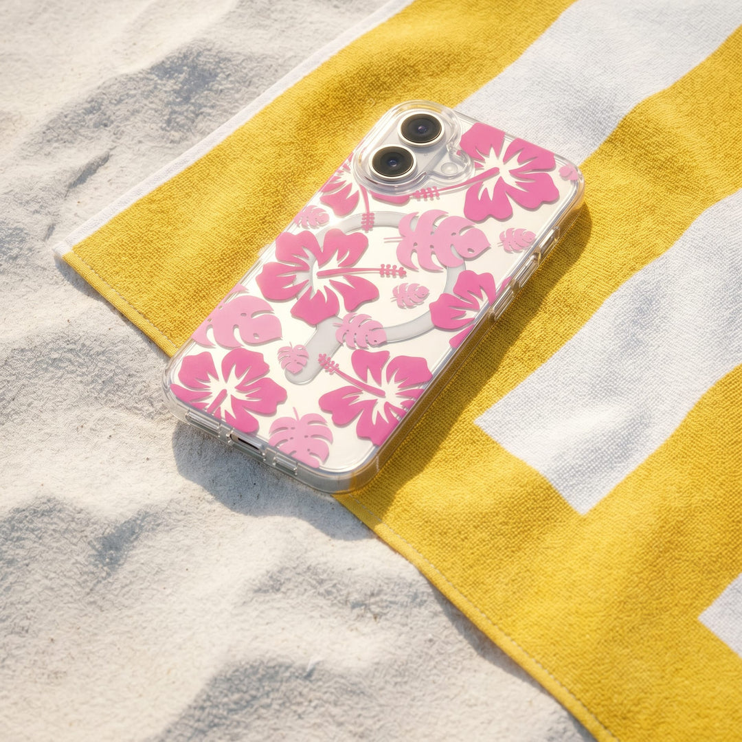 iPhone 16 Circular Hibiscus Clear Phone Case | CLRPRTCT™