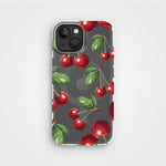 iPhone 15 Zirkuläre Cherry Durchsichtige Handyhülle | CLRPRTCT™