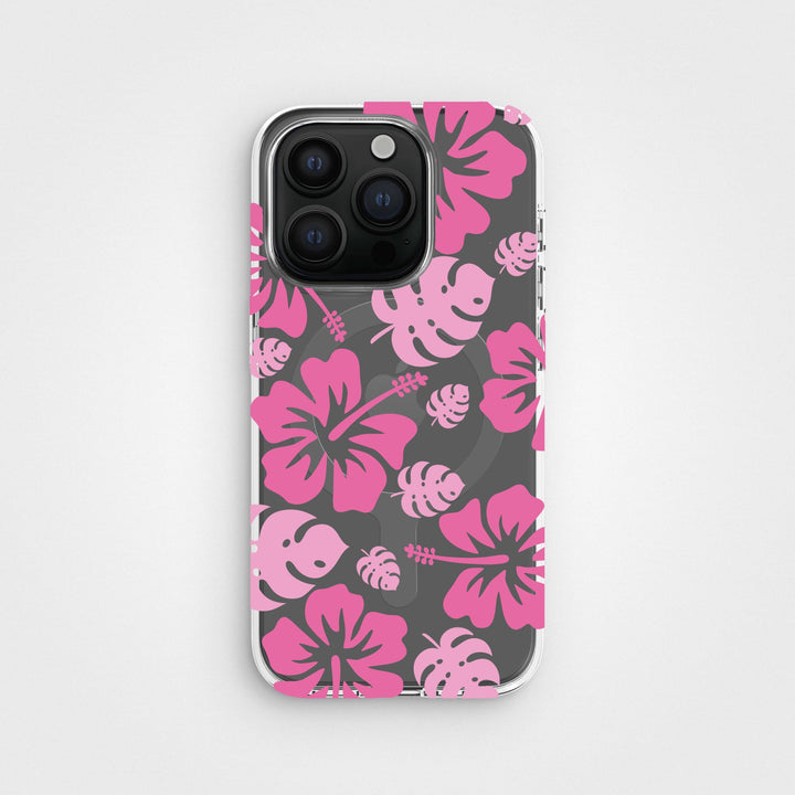 iPhone 15 Pro Zirkuläre Hibiscus Durchsichtige Handyhülle | CLRPRTCT™