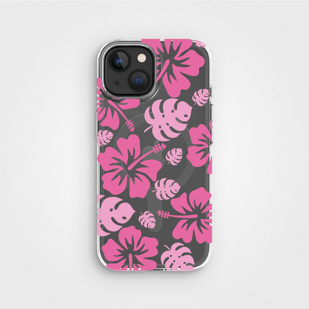 iPhone 15 Circular Hibiscus Clear Phone Case | CLRPRTCT™