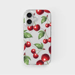 iPhone 16 Zirkuläre Cherry Durchsichtige Handyhülle | CLRPRTCT™