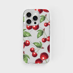 iPhone 16 Pro Zirkuläre Cherry Durchsichtige Handyhülle | CLRPRTCT™