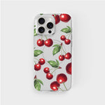 iPhone 16 Pro Max Zirkuläre Cherry Durchsichtige Handyhülle | CLRPRTCT™