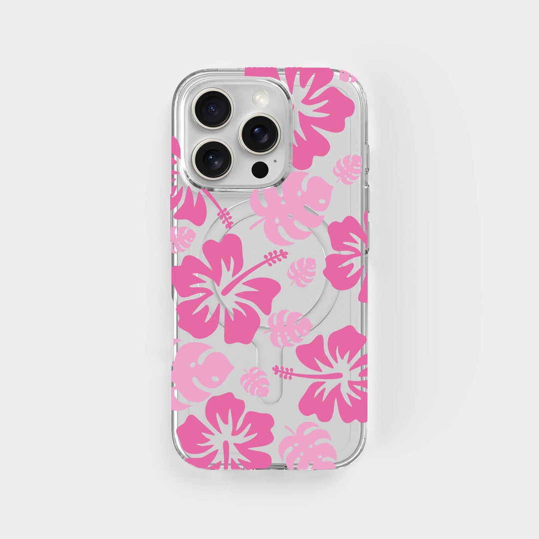 iPhone 16 Pro Zirkuläre Hibiscus Durchsichtige Handyhülle | CLRPRTCT™