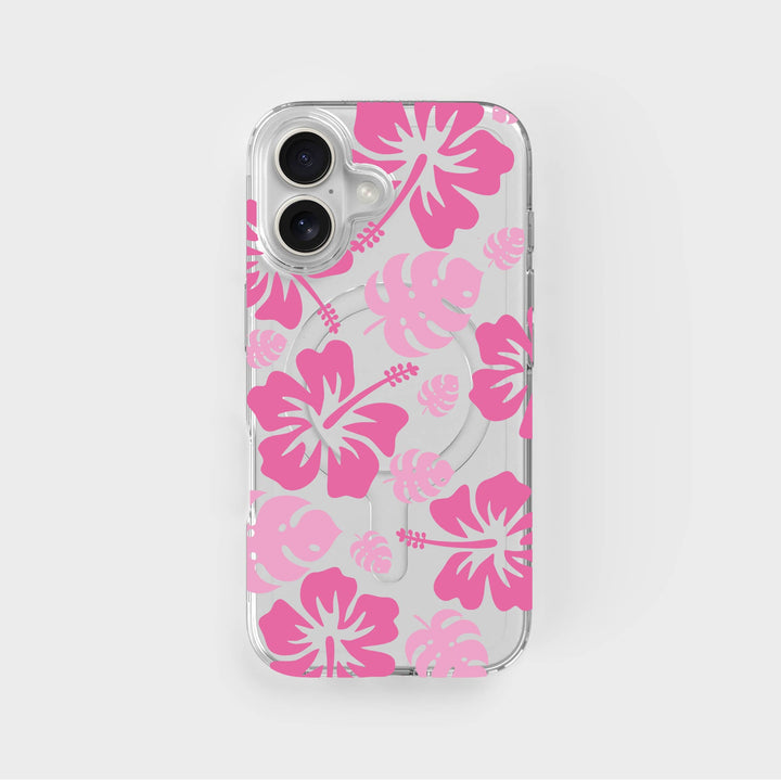 iPhone 16 Circular Hibiscus Clear Phone Case | CLRPRTCT™