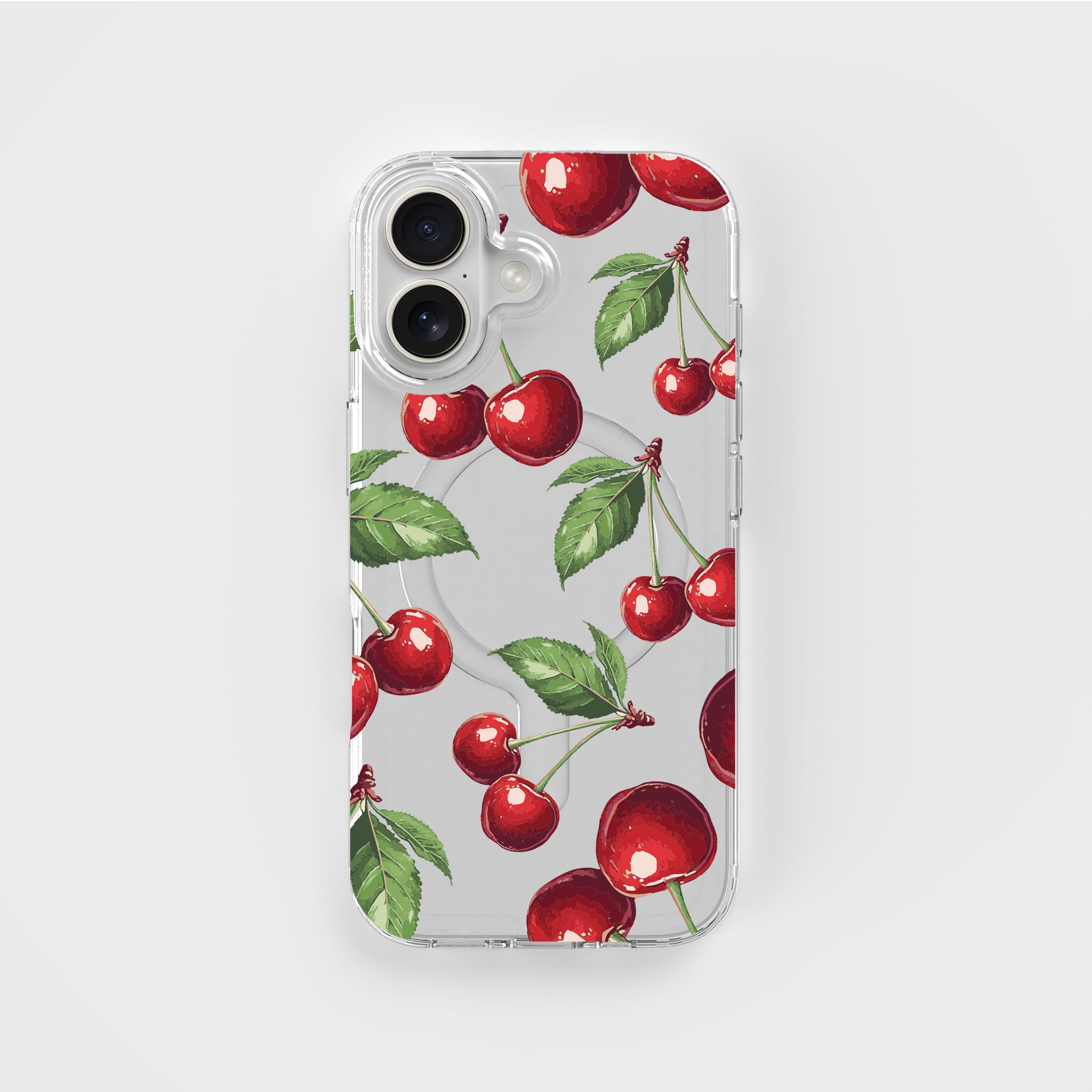 iPhone 17 Circular Cherry Clear Case