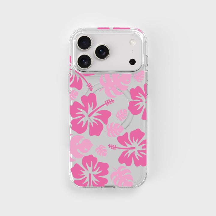 iPhone 17 Pro Max Zirkuläre Hibiscus Durchsichtige Handyhülle | CLRPRTCT™
