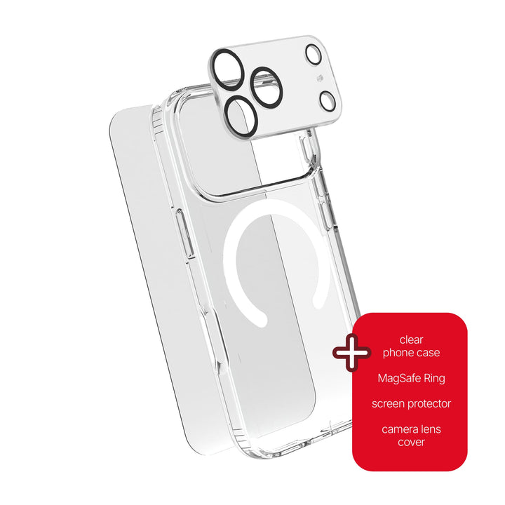 iPhone 18 Pro Max 4 Pack Bundle - Clear Case & MagSafe & Screen & Lens Cover - Core Protect